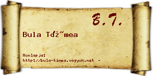 Bula Tímea névjegykártya