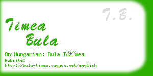 timea bula business card